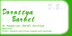 dorottya barbel business card