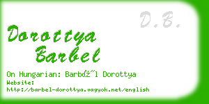 dorottya barbel business card